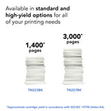 Brother Genuine TN227BK 2-Pack High Yield Black Toner Cartridge with approximately 3,000 page yield/cartridge