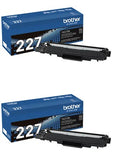 Brother Genuine TN227BK 2-Pack High Yield Black Toner Cartridge with approximately 3,000 page yield/cartridge