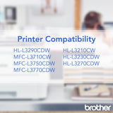 Brother Genuine TN227BK 2-Pack High Yield Black Toner Cartridge with approximately 3,000 page yield/cartridge