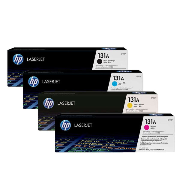 131A Genuine HP OEM 4-Pack (Black, Cyan, Yellow, Magenta) for  M251, m251nw, m251, m276, m276nw, hp251, hp276