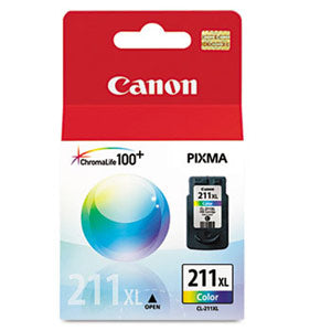 Canon Genuine OEM 2975B001 CL-211XL (CL211XL) High Yield Color Inkjet Cartridge (349 YLD)