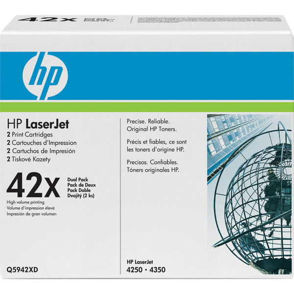 Genuine OEM HP 42X (Q5942X) Black High Yield Toner Cartridge for HP LaserJet 4200-4345 (models listed in description))