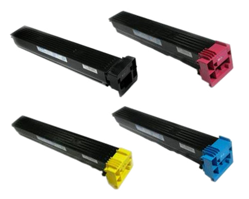Konica Minolta bizhub C550, C650 Toner Cartridge eToner Compatible Replacement Set (TN-611, TN-411) 4-Pack (Black, Cyan, Magenta, Yellow) for C550, C650