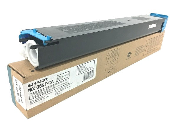 MX36NTCA Sharp Genuine OEM (MX-36NTCA) Cyan Toner Cartridge (15K YLD) for MX-2610N, 2615N, 2640N, 3110N, 3140N, 3610N, MX-3115N, MX-3640N