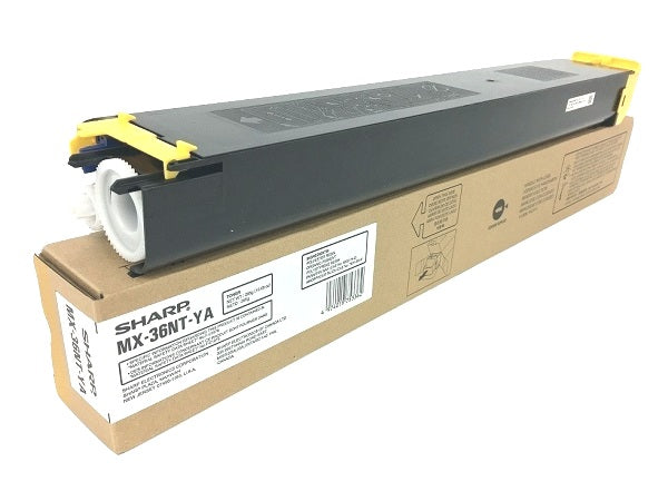 MX36NTYA Sharp Genuine OEM (MX-36NTYA) Yellow Toner Cartridge (15K YLD) for MX-2610N, 2615N, 2640N, 3110N, 3140N, 3610N, MX-3115N, MX-3640N