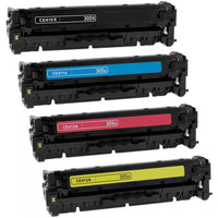 CE410X, CE411A, CE412A, CE413A Compatible Toner Cartridge Replacement For HP 305A (1 High Yield Black, 1 Cyan, 1 Magenta, 1 Yellow, 4-Pack)